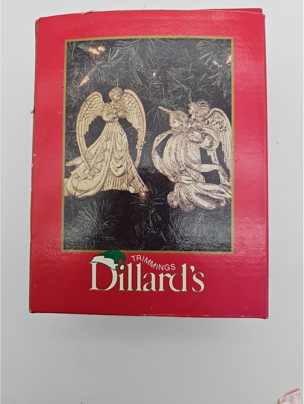 Dillard's Trimmings Set Of 2 Adorable Angel Ornaments 2000 Vintage Christmas